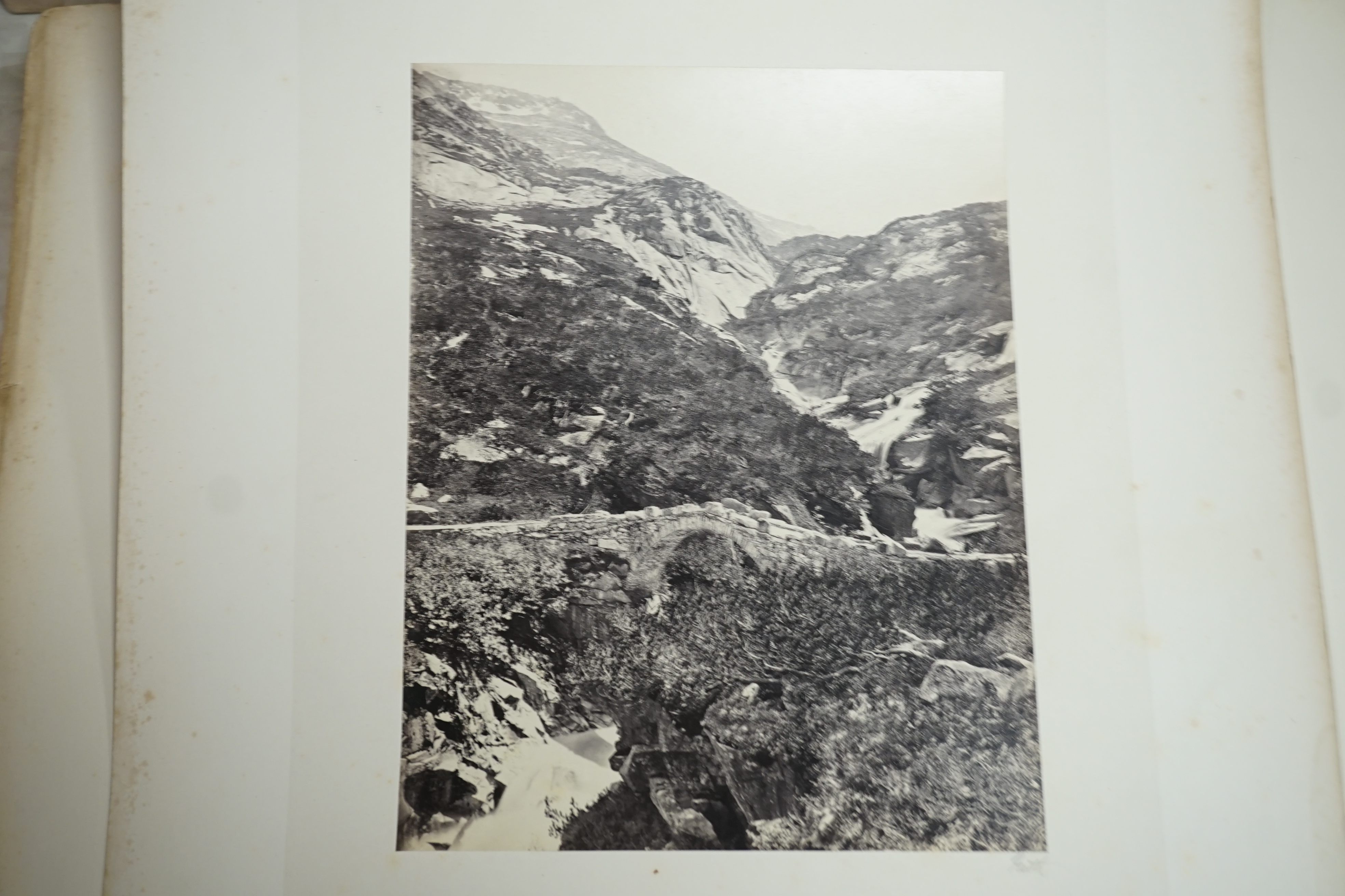 Forty one, unframed, late 19th / early 20th century black and white photographs, mostly European alpine scenes, inscribed in pencil with the titles, the majority 15 x 20cm